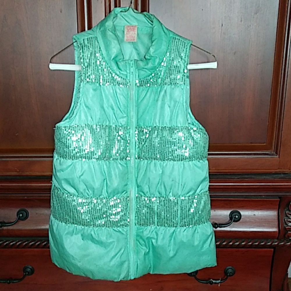 Mint Green Glitter Vest